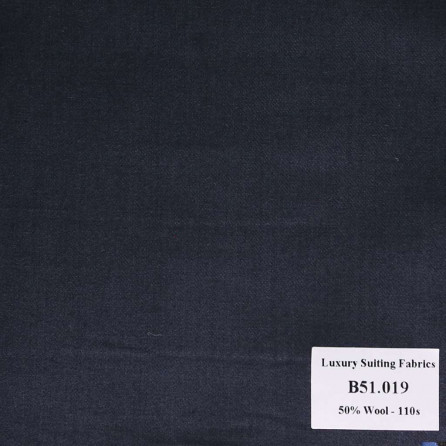 [ Hết hàng ] B51.019 Kevinlli V2 - Vải Suit 50% Wool - Xanh Dương Trơn